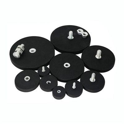 প্রতিরক্ষামূলক কালো রাবার-কোটেড ম্যাগনেট|3 শৈলী থেকে চয়ন করুন